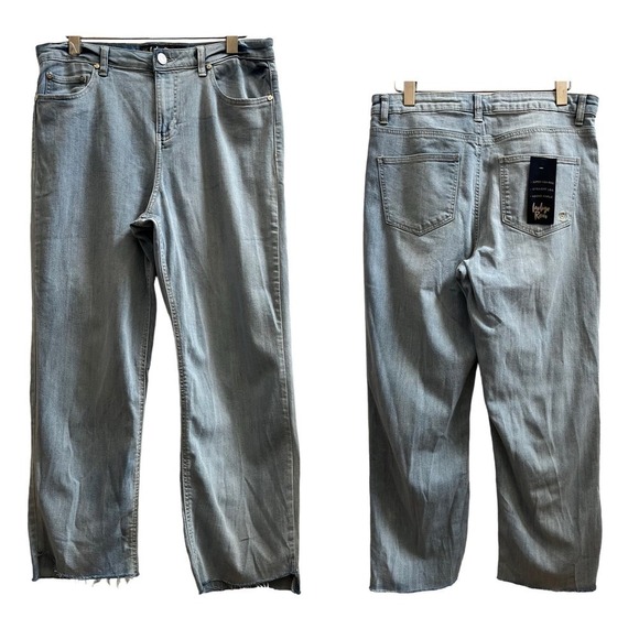 Indigo Rein Asymmetrical Hem Super High Rise Straight Jean Junior Size 11 - Picture 10 of 10